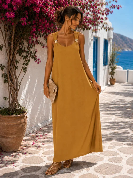 Φόρεμα Litsa Dark Yellow