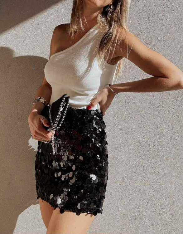 Sequin Skirt Milu Μαύρη