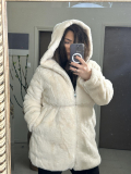 Faux Fur Coat Maxin Μπεζ